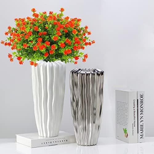 DRT DERUITAI Artificial Flowers Outdoor - 20 Bundles UV Resistant