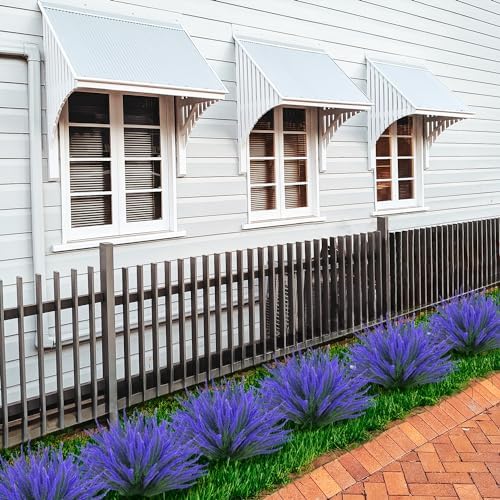 LikSoor 8 Bundles Artificial Lavender Flowers UV Resistant