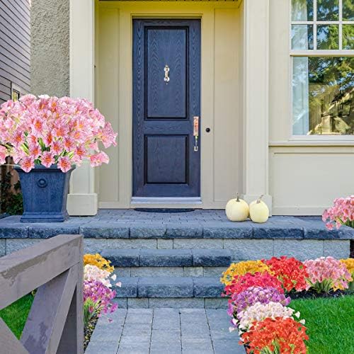 ZEOSTARO Artificial Flowers 12 Bundles Pink