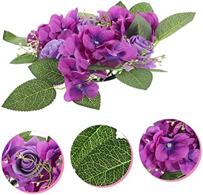 Garneck Floral Candle Ring for Pillar Decor