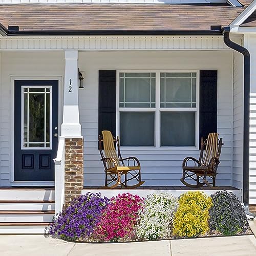15 Bundle Artificial Orchids UV Resistant Outdoor Decor Black