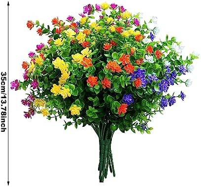 10Pcs Artificial Flowers Bundle for Home Office Decor Wedding