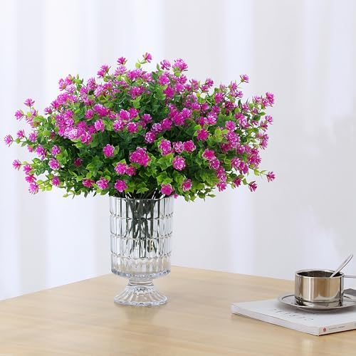 SITUMEIZI 8-Piece Artificial Flowers Set UV Resistant
