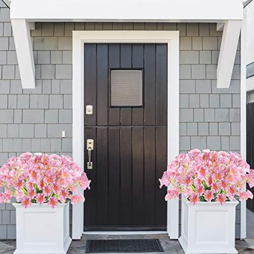 ZEOSTARO Artificial Flowers 12 Bundles Pink