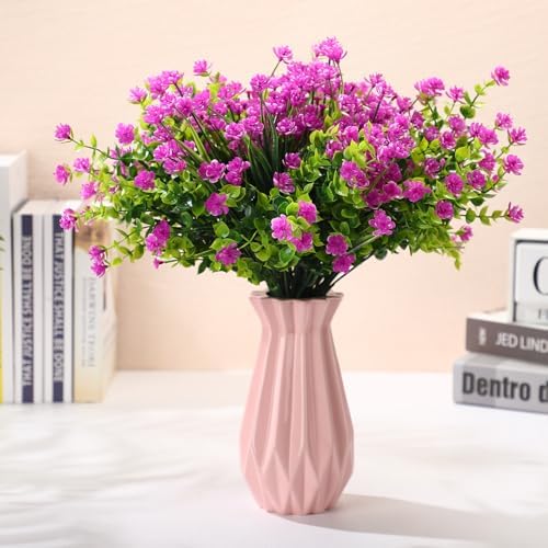 WILLBOND 12 Bundle Artificial Flowers Fuchsia