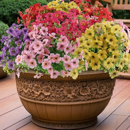 Artificial Silk Daisy Set 15PCS for Outdoor Decor
