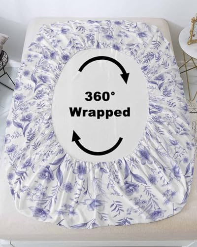 King Fitted Sheet Deep Pocket with Elastic and 2 Pillowcases