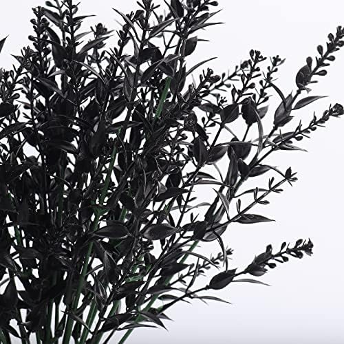 RECUTMS Artificial Lavender Flowers 20 Bundles Black Decor