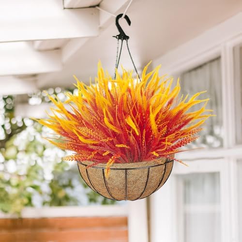 10 Bundles Fake Fall Flowers for Outdoor Decor