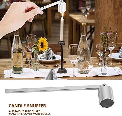 Walfront Stainless Steel Candle Snuffer Tool Hook Silver