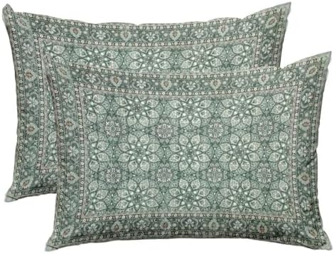 Boho Pillow Protectors with Zipper Set of 2