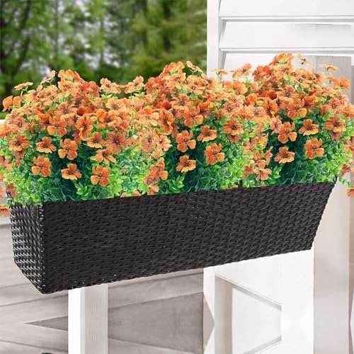 NOV FIRE Artificial Flowers Orange Red 20 Bundles