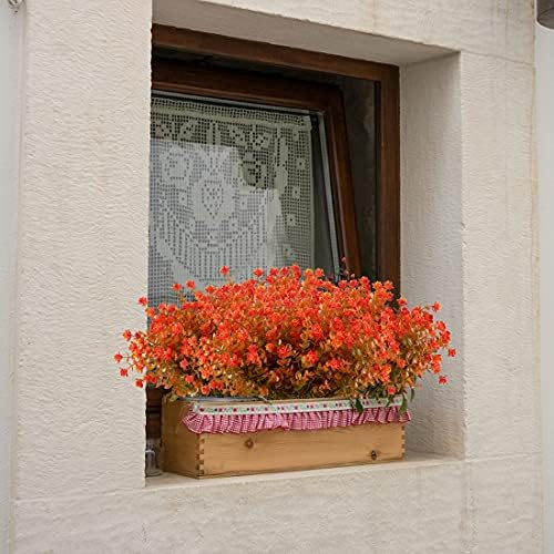 URSTOUD 24PCS Artificial Eucalyptus Plants Fall Orange 1