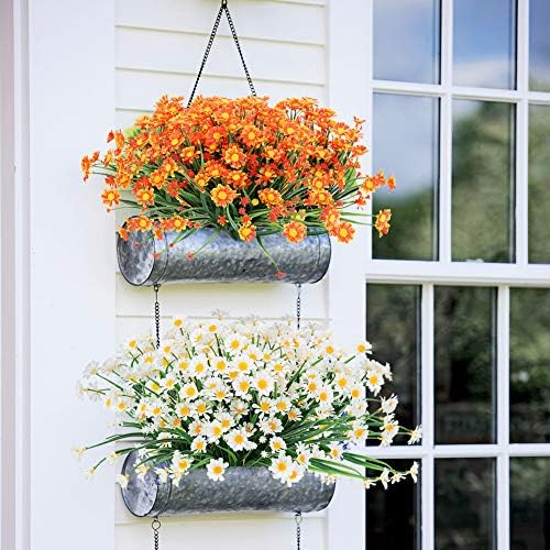 ArtBloom 6 Bundles Artificial Daisies UV Resistant