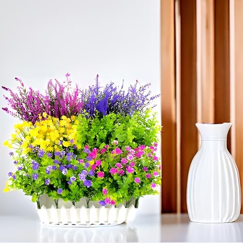 24 Bundle Artificial Flowers for Outdoor and Indoor Use