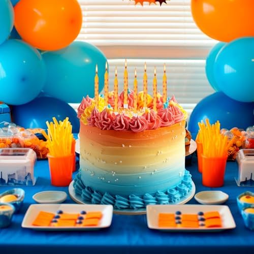 Conelist 12Pcs Anime Star Themed Birthday Candles Yellow Red