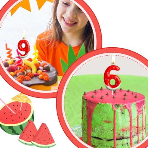 Watermelon Number 1 Birthday Candle for Kids