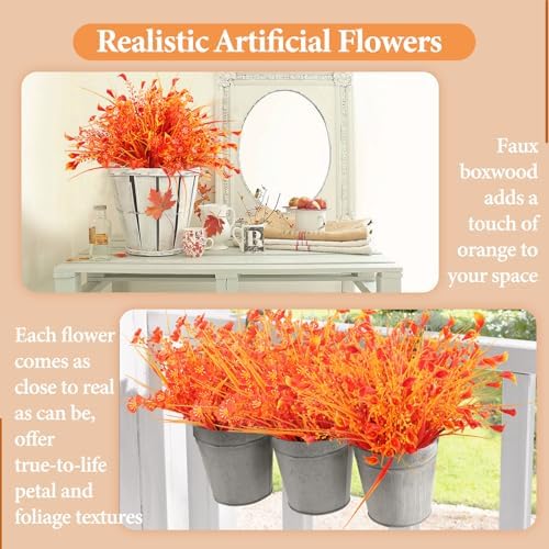 TYLTYS Artificial Fall Flowers 12 Bundle Set UV Resistant 1