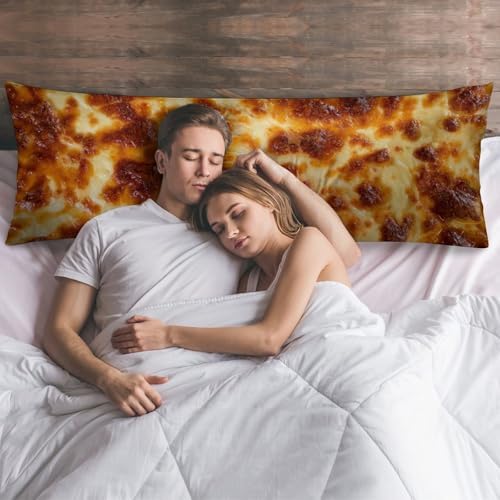 MEIKKO Baked Cheese Crust Pillow Cover 20x54 with Zipper