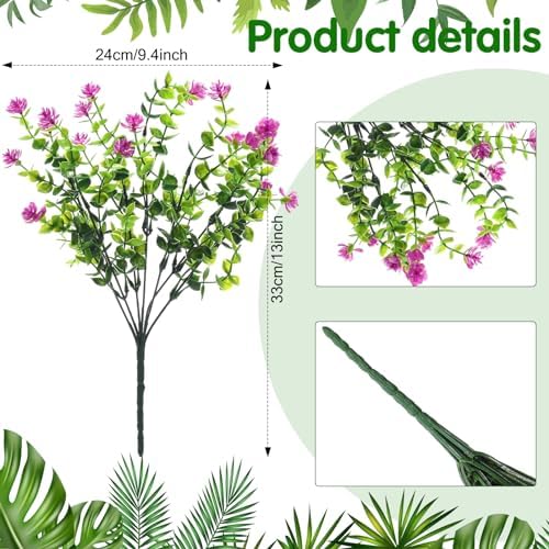 WILLBOND 12 Bundle Artificial Flowers Fuchsia