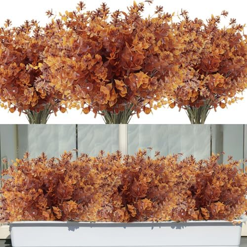 12Pcs Artificial Fall Flowers with UV Resistance