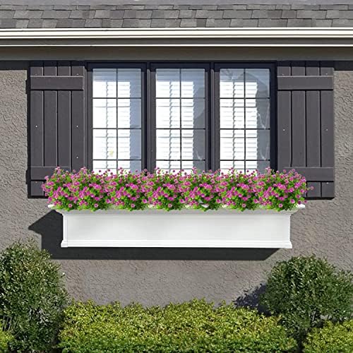 HDZWBNFY Artificial Flowers 12 Bunches UV Resistant Lilac