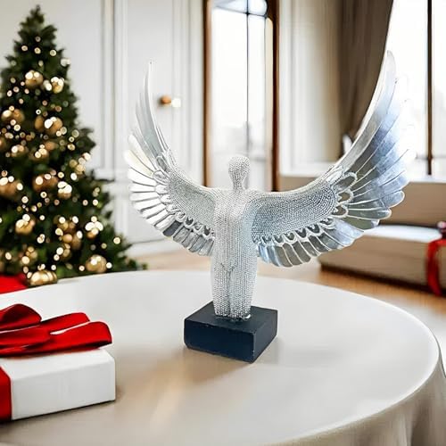 Winged Angel Statue Home Decor - 11 Inch Uplifting Sculpture