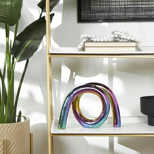 Deco 79 Multi-Colored Ceramic Abstract Statue