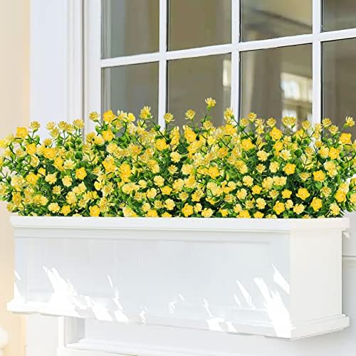 Dremisland 10 Bundles UV Resistant Artificial Boxwood Flowers