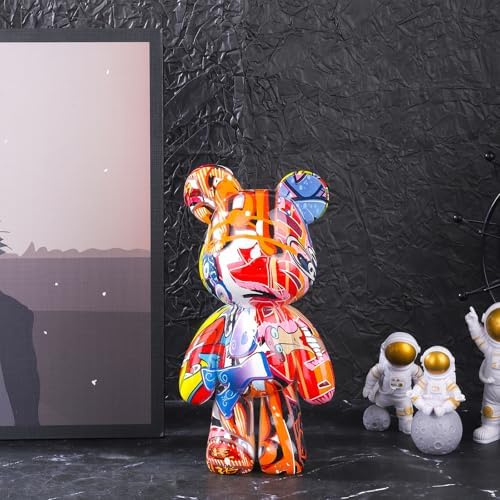 Zige Lily Bear Statue Resin Graffiti Sculpture 1