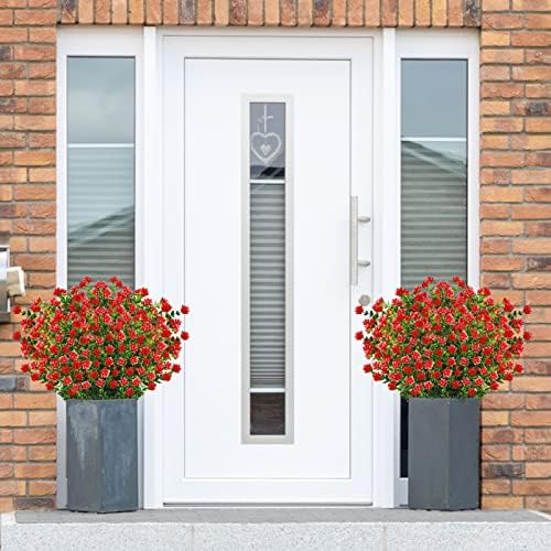 Dremisland 10 Bundles UV Resistant Artificial Flowers