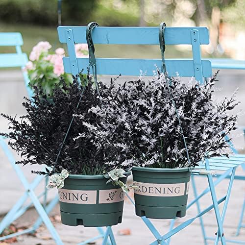 RECUTMS Artificial Lavender Flowers 20 Bundles Black Decor