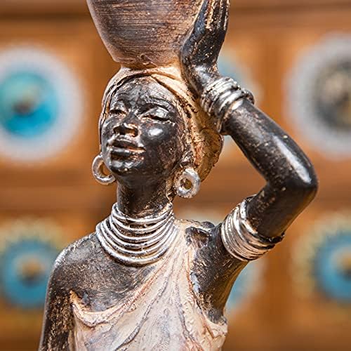 Leekung African Lady Statue Home Decor 94 Inch