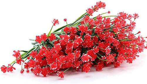 TEMCHY Artificial Daffodils Flowers 8 Bundles Red