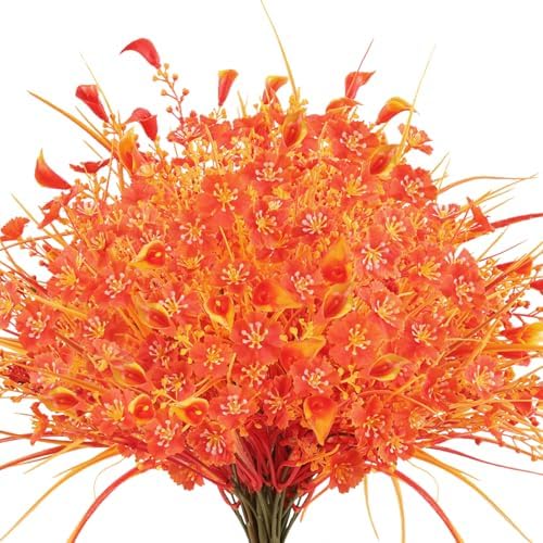 TYLTYS Artificial Fall Flowers 12 Bundle Set UV Resistant 1