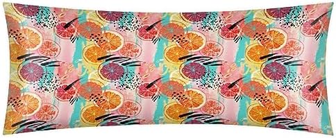 Aglebo Orange Satin Body Pillowcase 21x54
