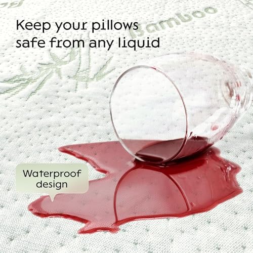 Niagara Sleep Solution 100 Waterproof Pillow Protectors Queen 20x30 2 Pack