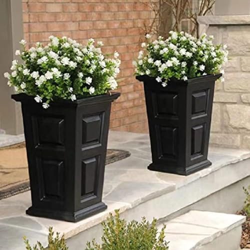 KLUFO Artificial Flowers 4Pack UV Resistant Home Decor White