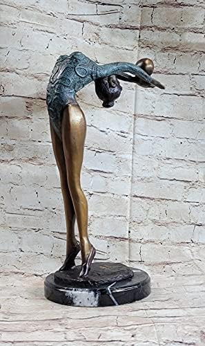 Limited Edition Floor Kid Bronze Sculpture on Marble Base