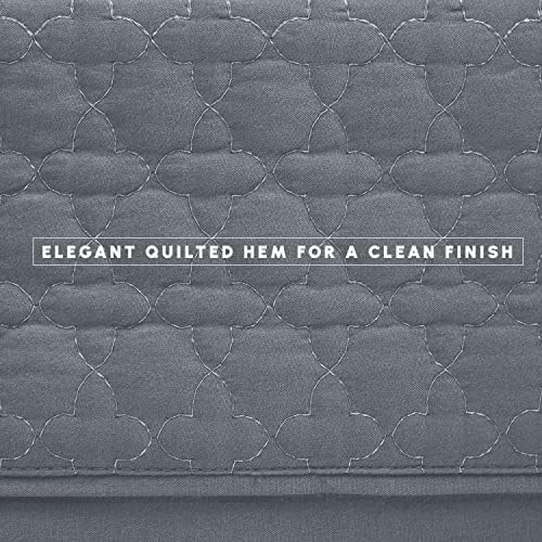 Elegant Comfort 4-Piece Quilted Bed Sheet Set - Twin Gray