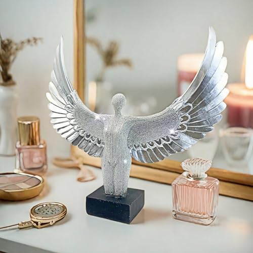 Winged Angel Statue Home Decor - 11 Inch Uplifting Sculpture
