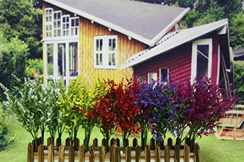 HDZWBNFY Artificial Flowers 12 Bunches UV Resistant Decor