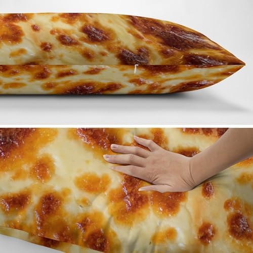 MEIKKO Baked Cheese Crust Pillow Cover 20x54 with Zipper