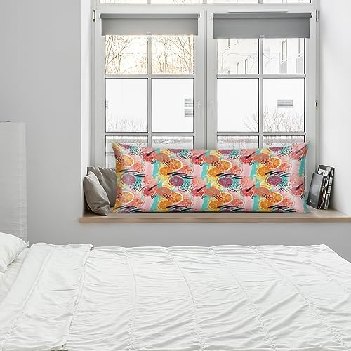 Aglebo Orange Satin Body Pillowcase 21x54