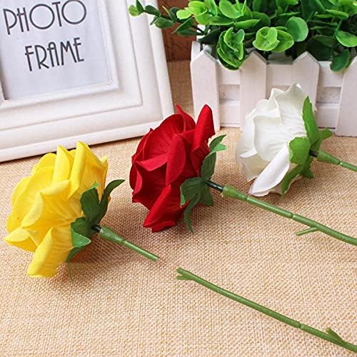 Sonze Artificial Flowers Velvet Rose 5cm 5PCS Brown