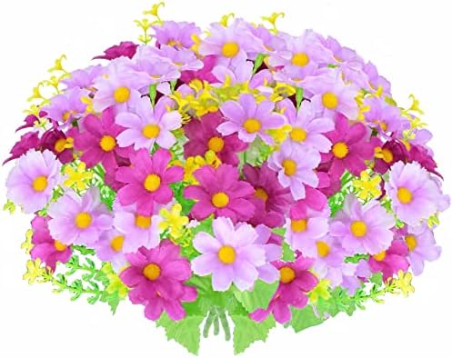 Artificial Daisy Flowers 6 Bundles Purple