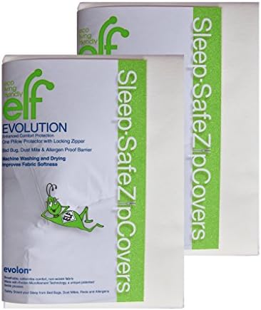 Evolon Pillow Protector 2-Pack King Size Zippered Encasement