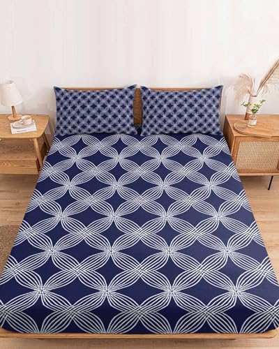 Chees D Zone Queen Fitted Sheet Deep Pocket Set with Elastic