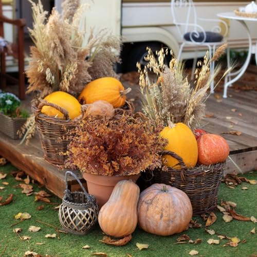 12Pcs Artificial Fall Flowers with UV Resistance