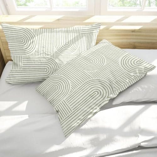 Abstract Pillow Protectors with Zipper 36x20 Set of 2